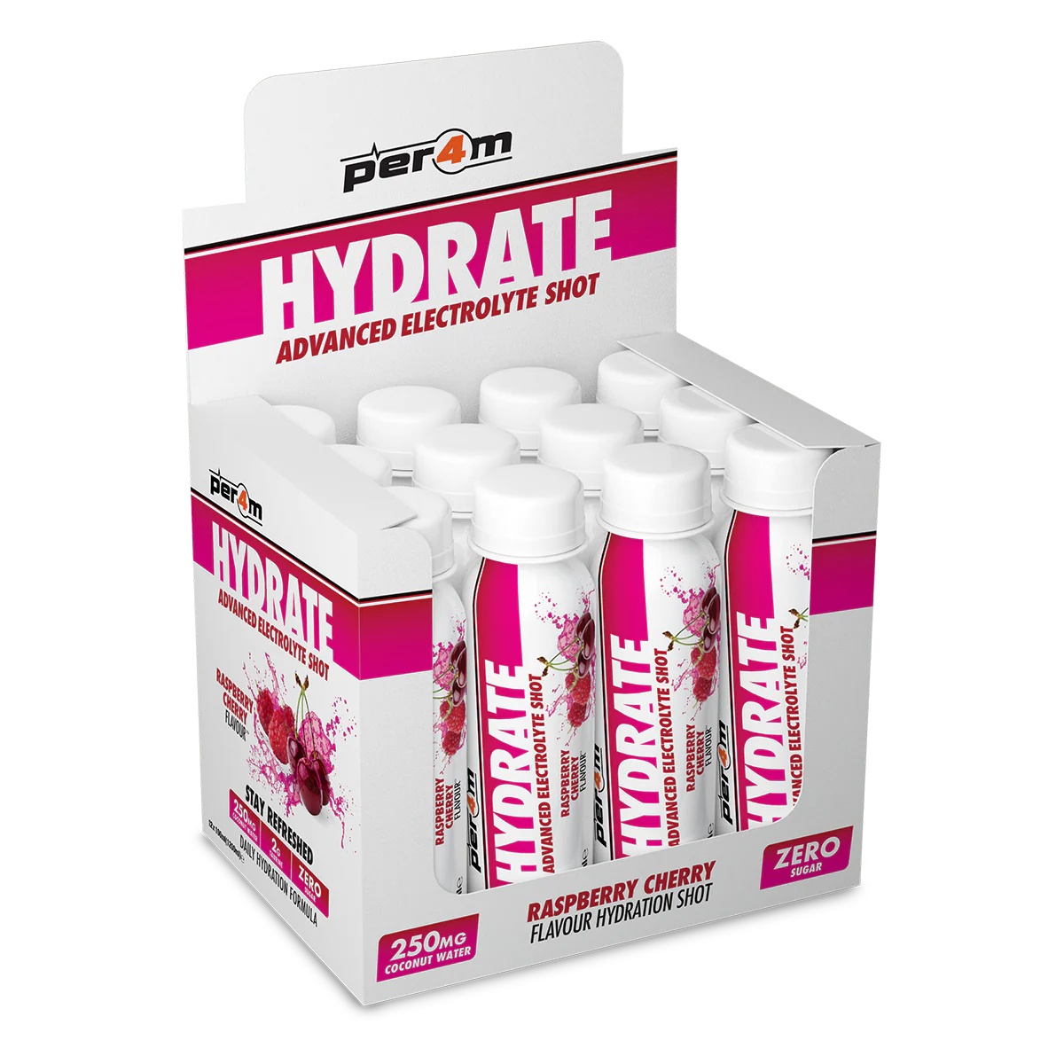 Per4m Hydrate Advanced Electrolyte Shot 12x100ml Raspberry Cherry