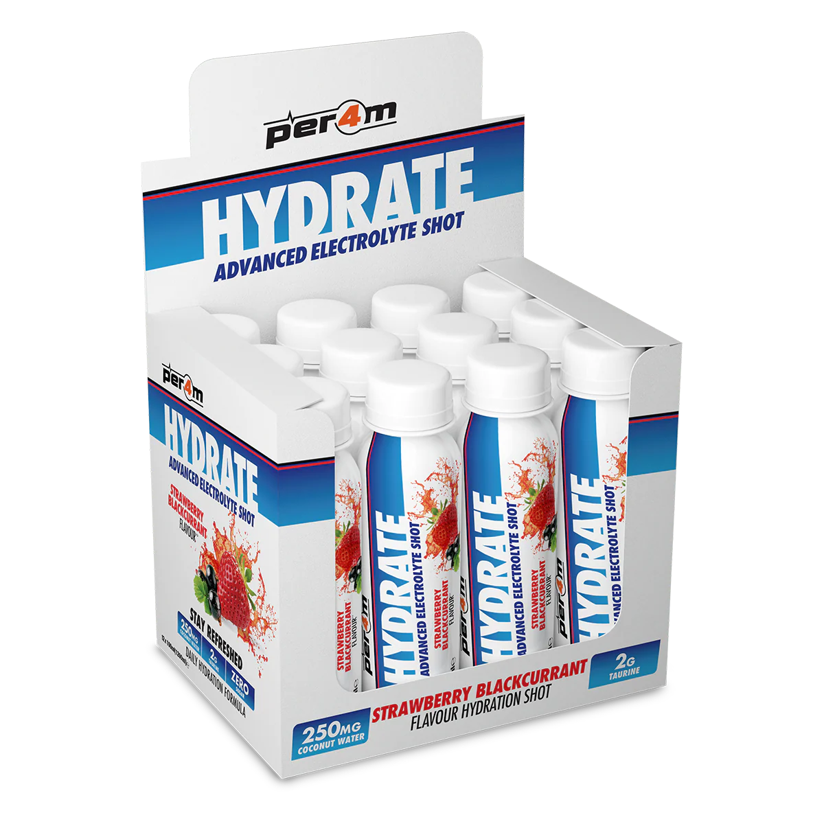 Per4m Hydrate Advanced Electrolyte Shot 12x100ml Strawberry Blackcurrant