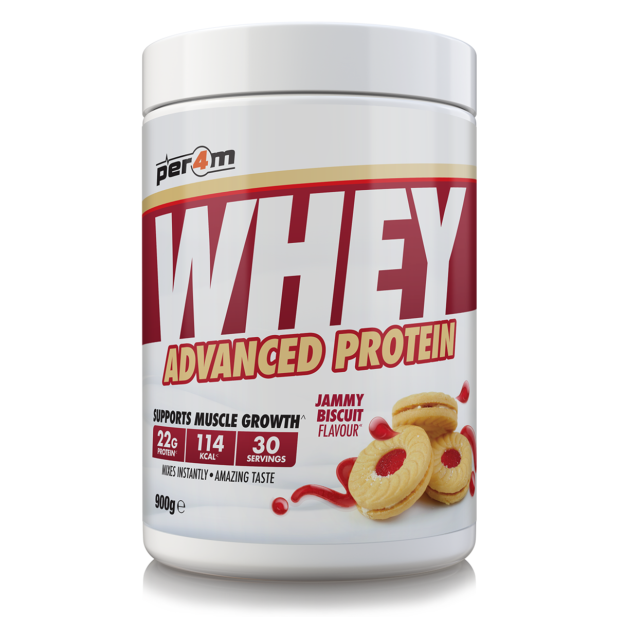 Per4m Advanced Whey Protein 900g - Jammy Biscuit
