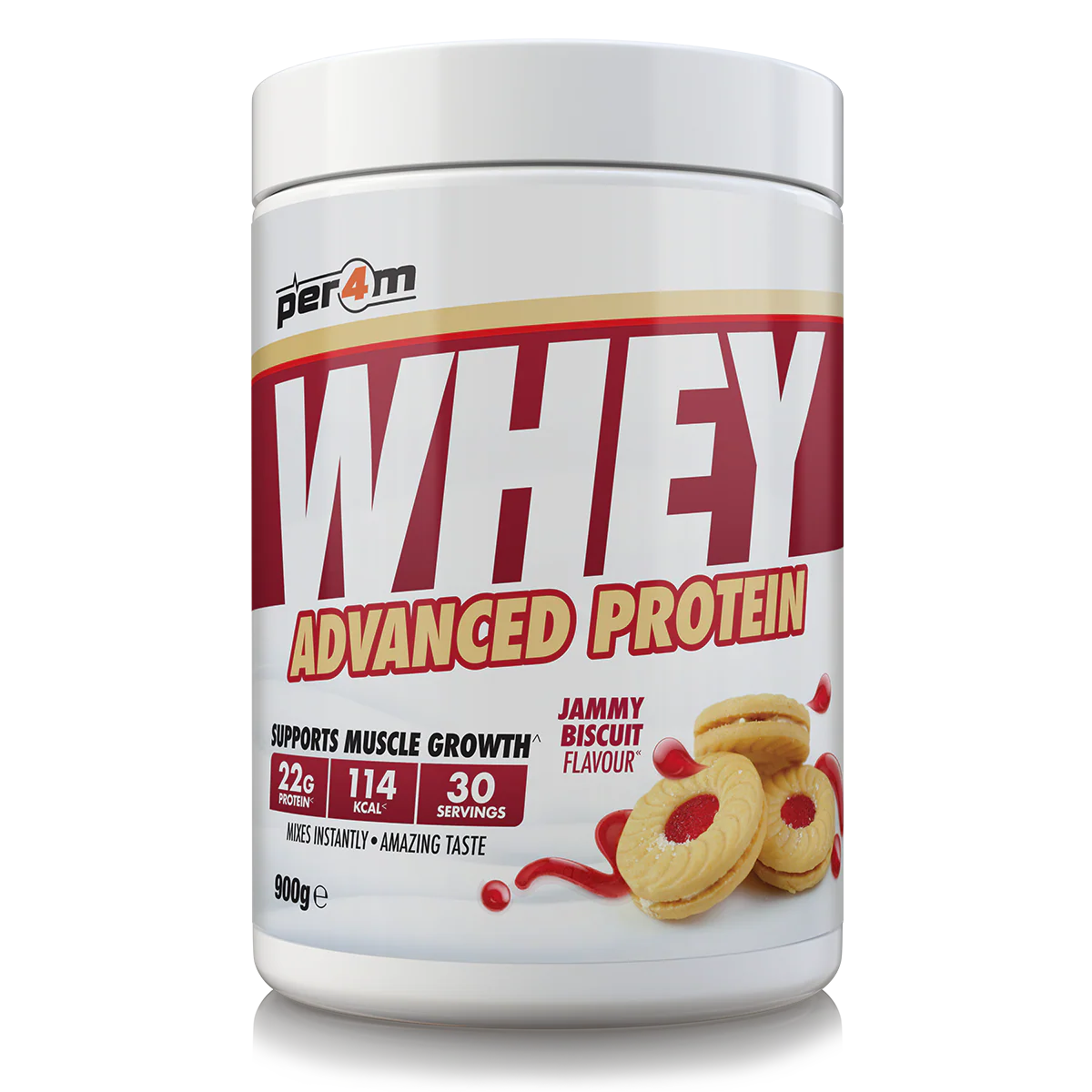 Per4m Advanced Whey Protein 900g Jammy Biscuit