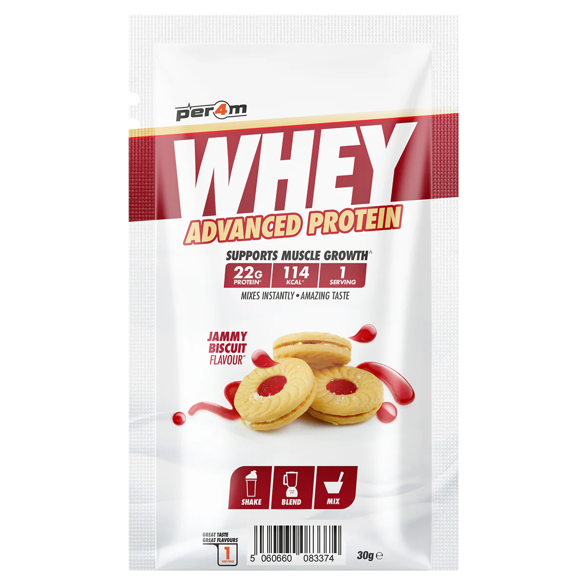 Per4m Advanced Whey Protein Sachet 30g Jammy Biscuit