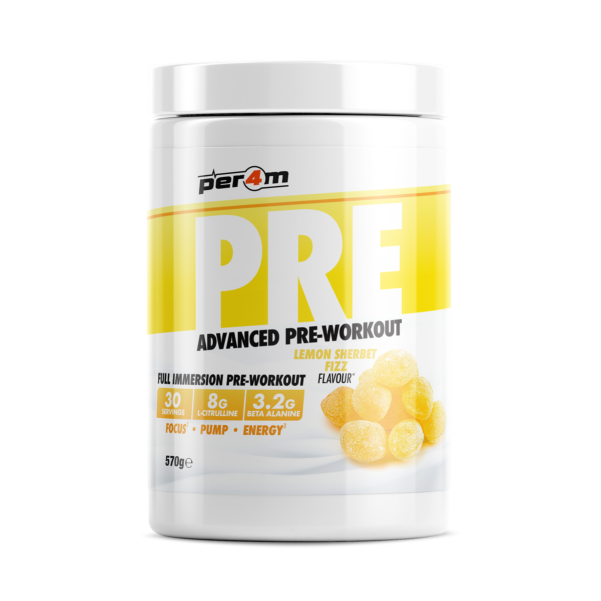 Per4m Pre 570g - Lemon Sherbet Fizz