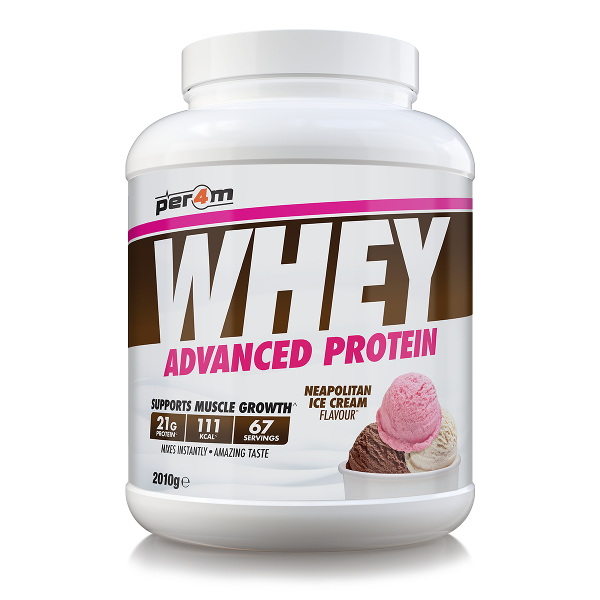 Per4m Advanced Whey Protein 2.01kg - Neapolitan Ice Cream