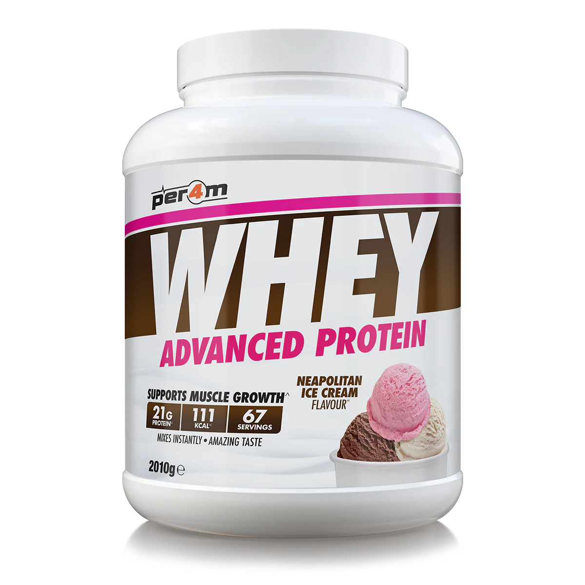 Per4m Advanced Whey Protein 2.01kg Neapolitan Ice Cream