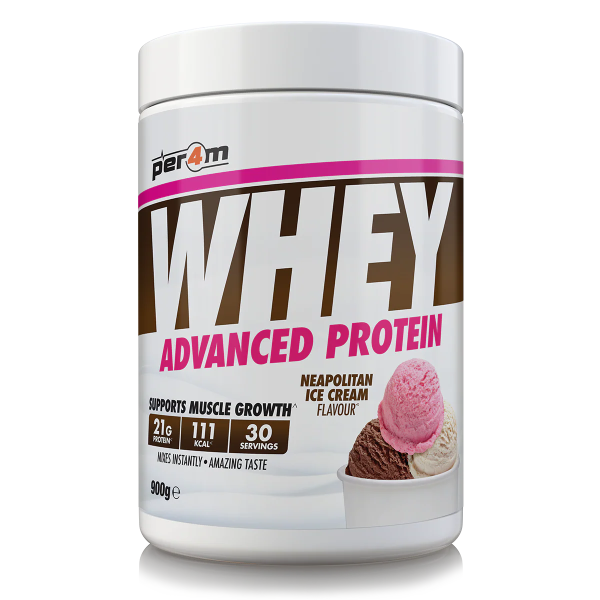 Per4m Advanced Whey Protein 900g Neapolitan Ice Cream