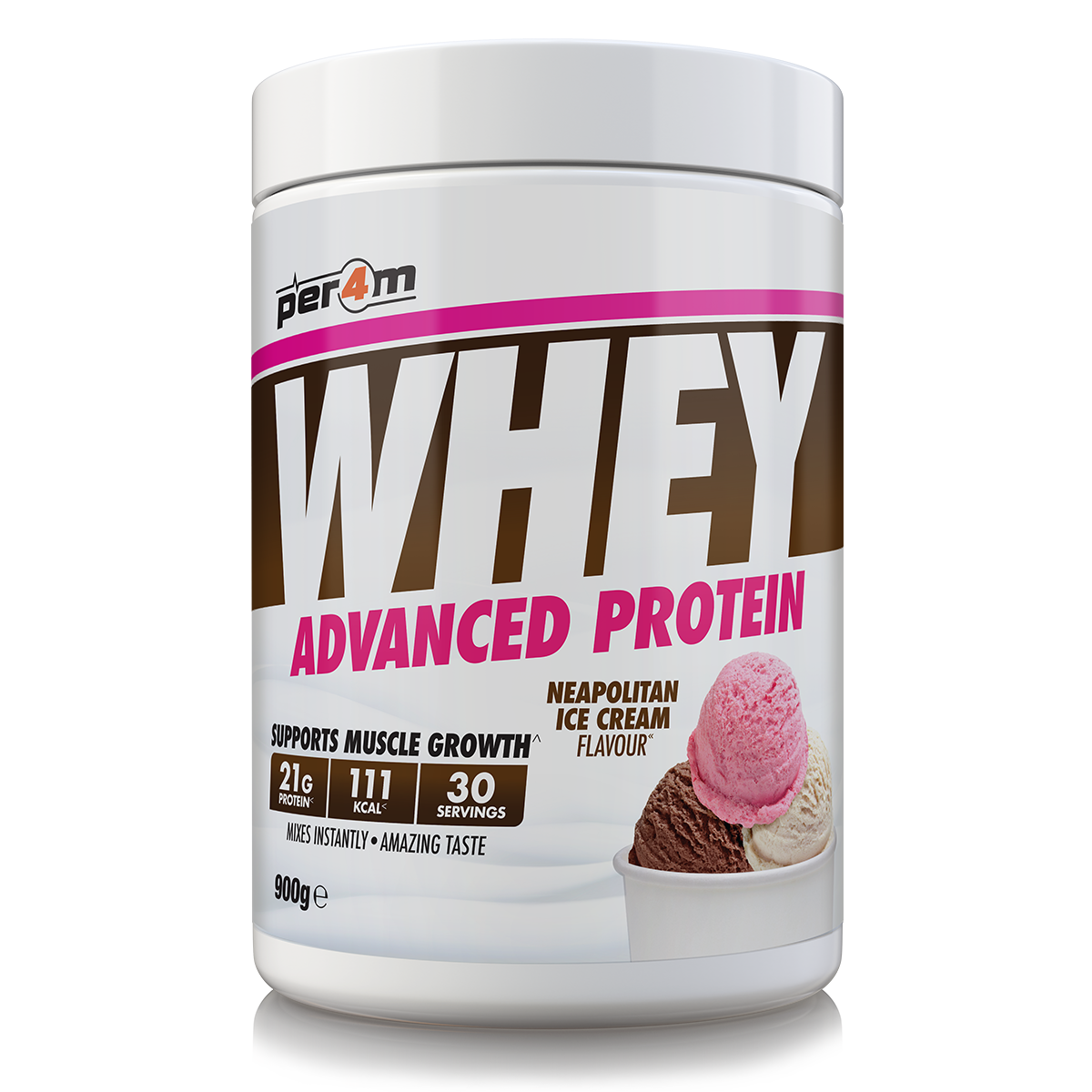 Per4m Advanced Whey Protein 900g - Neapolitan Ice Cream