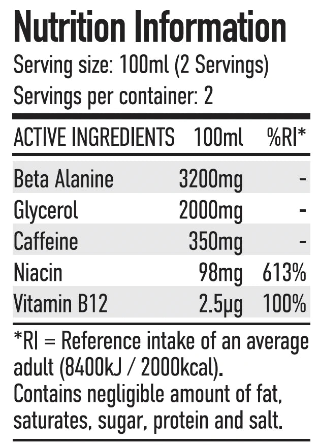 Per4m Energy Pre Workout Shot 12x100ml Rainbow Candy