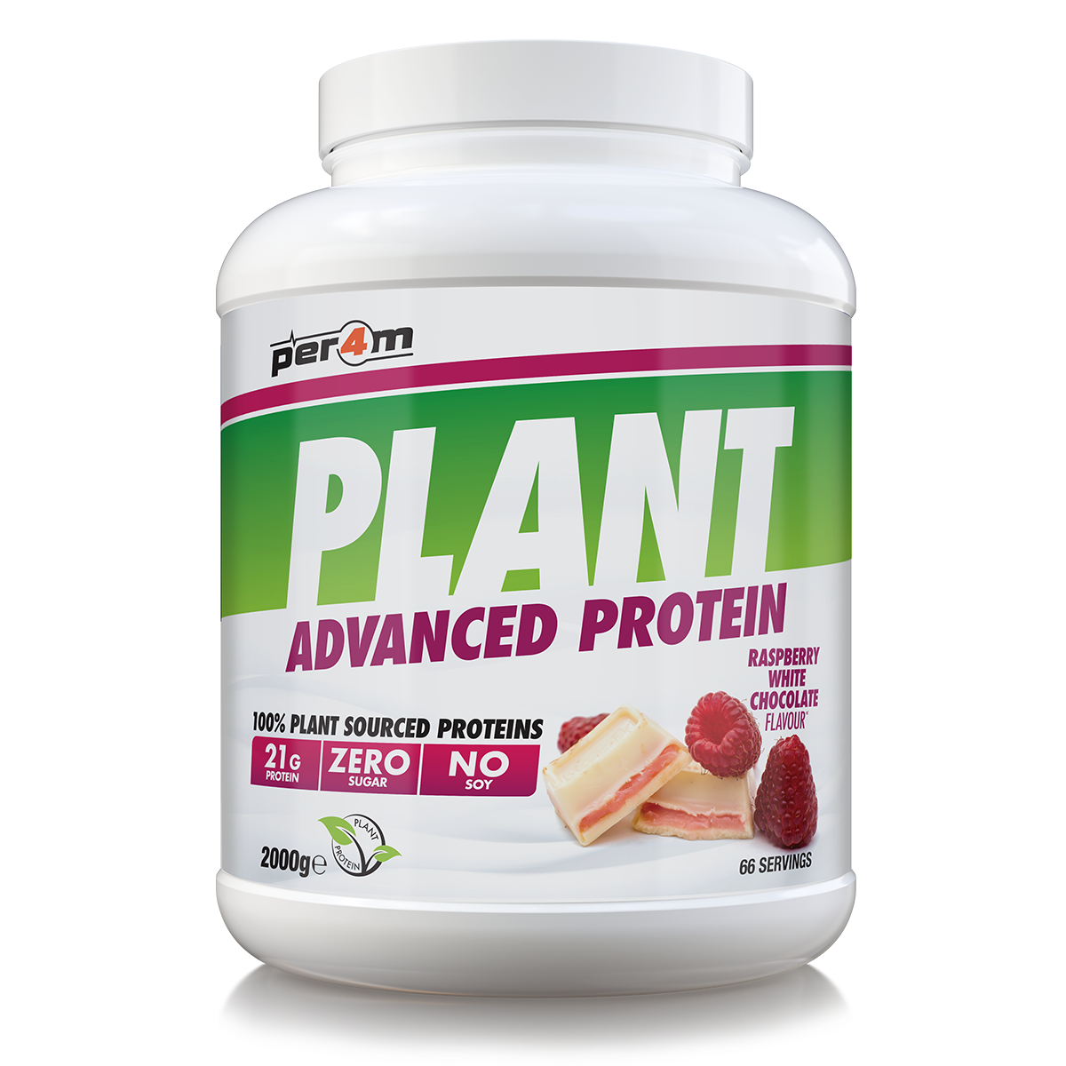 Per4m Plant Protein 2kg - Raspberry White Chocolate