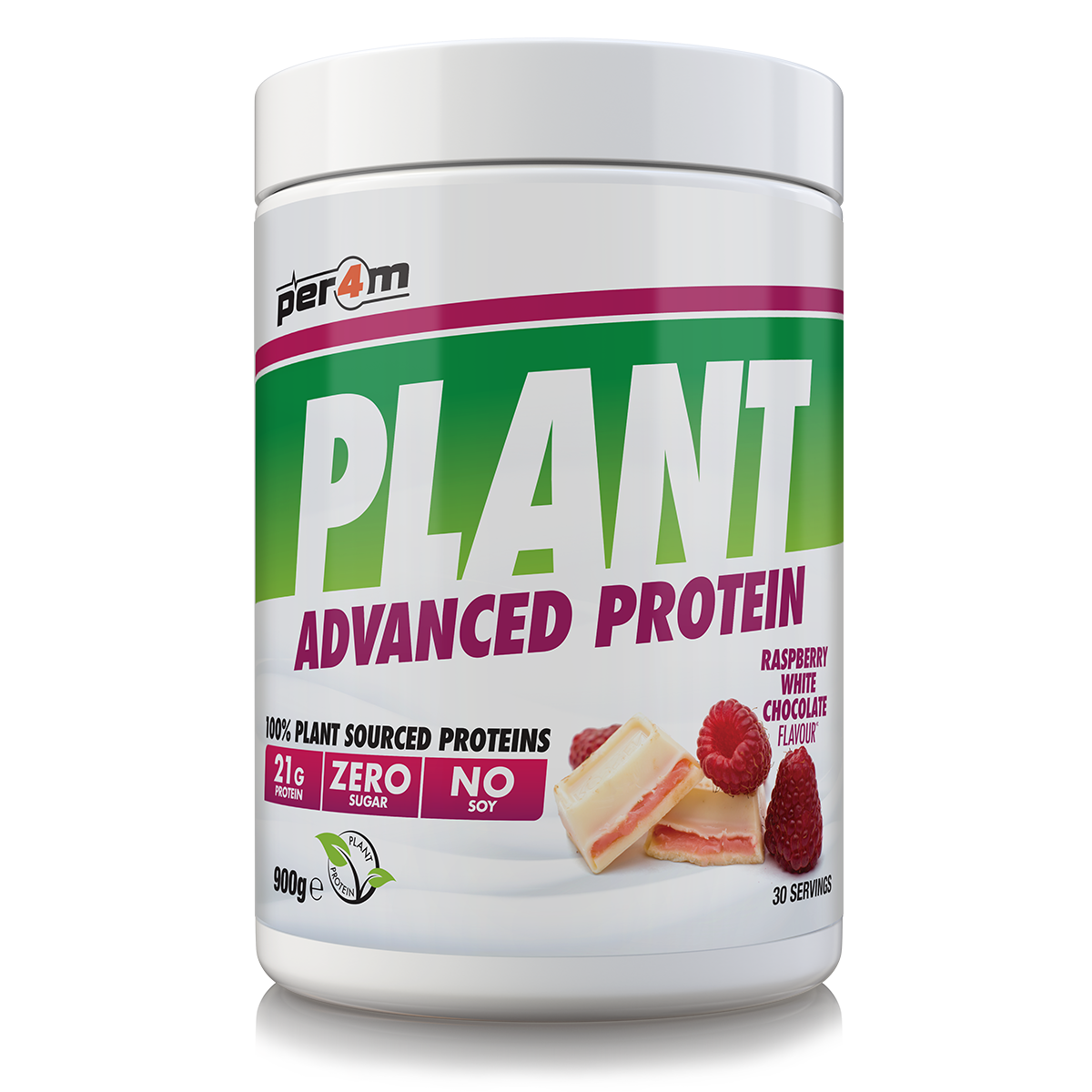 Per4m Plant Protein 900g - Raspberry White Chocolate