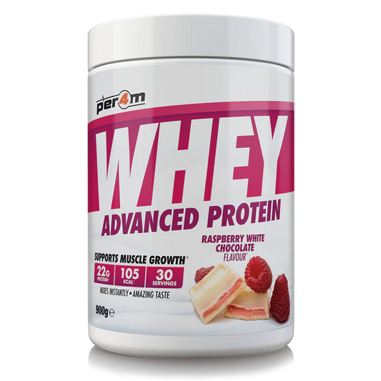 Per4m Advanced Whey Protein 900g Raspberry White Chocolate