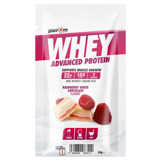 Per4m Advanced Whey Protein Sachet 30g Raspberry White Chocolate