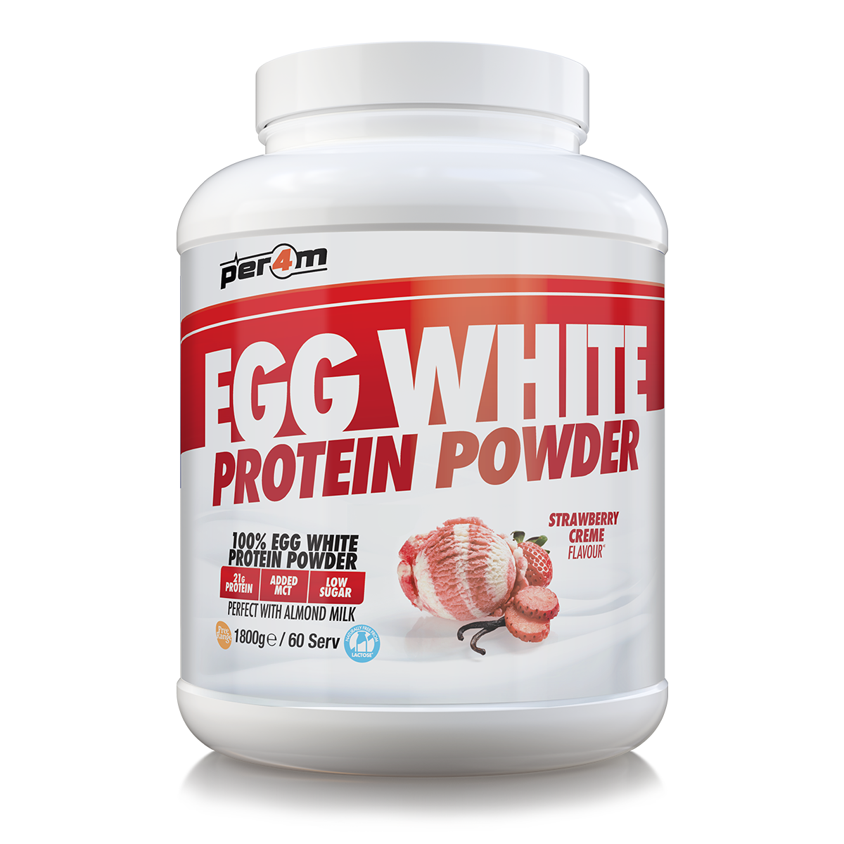 Per4m Egg Protein 1.8kg - Strawberry Creme
