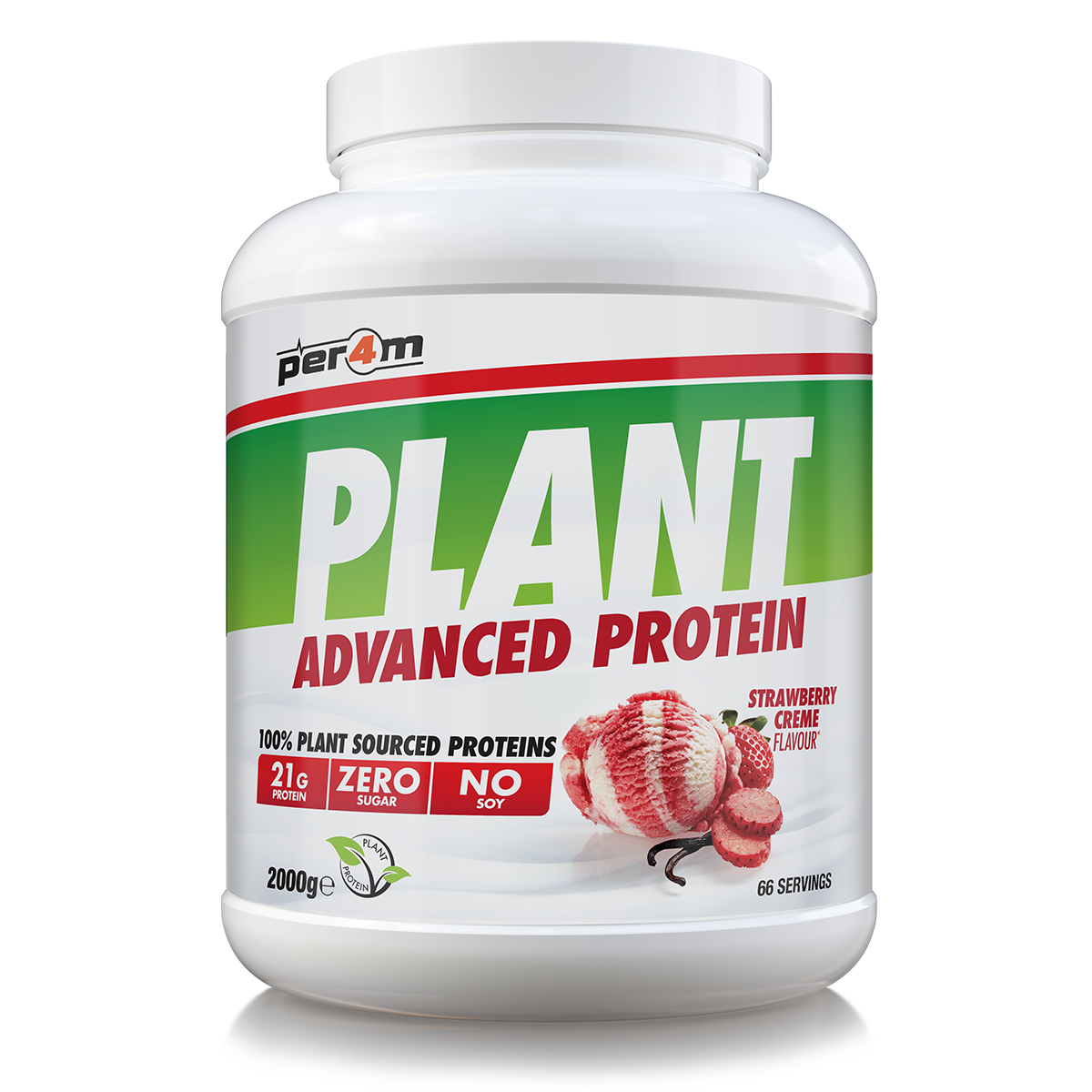 Per4m Plant Protein 2kg - Strawberry Creme