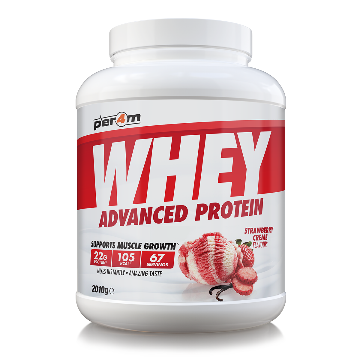 Per4m Advanced Whey Protein 2.01kg - Strawberry Creme