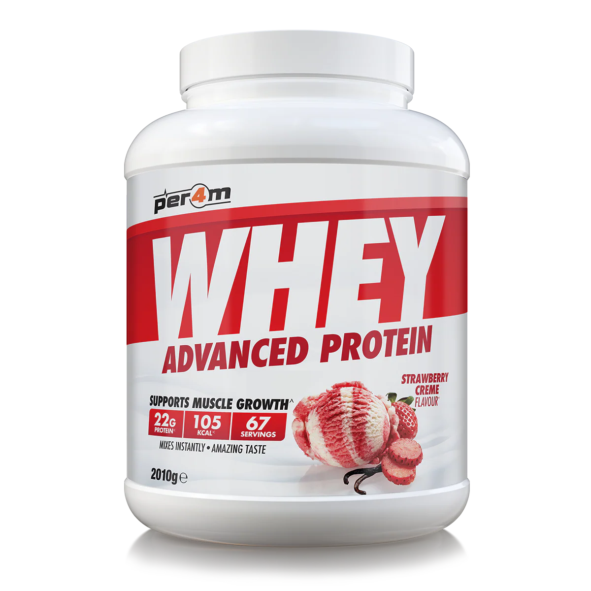 Per4m Advanced Whey Protein 2.01kg Strawberry Creme