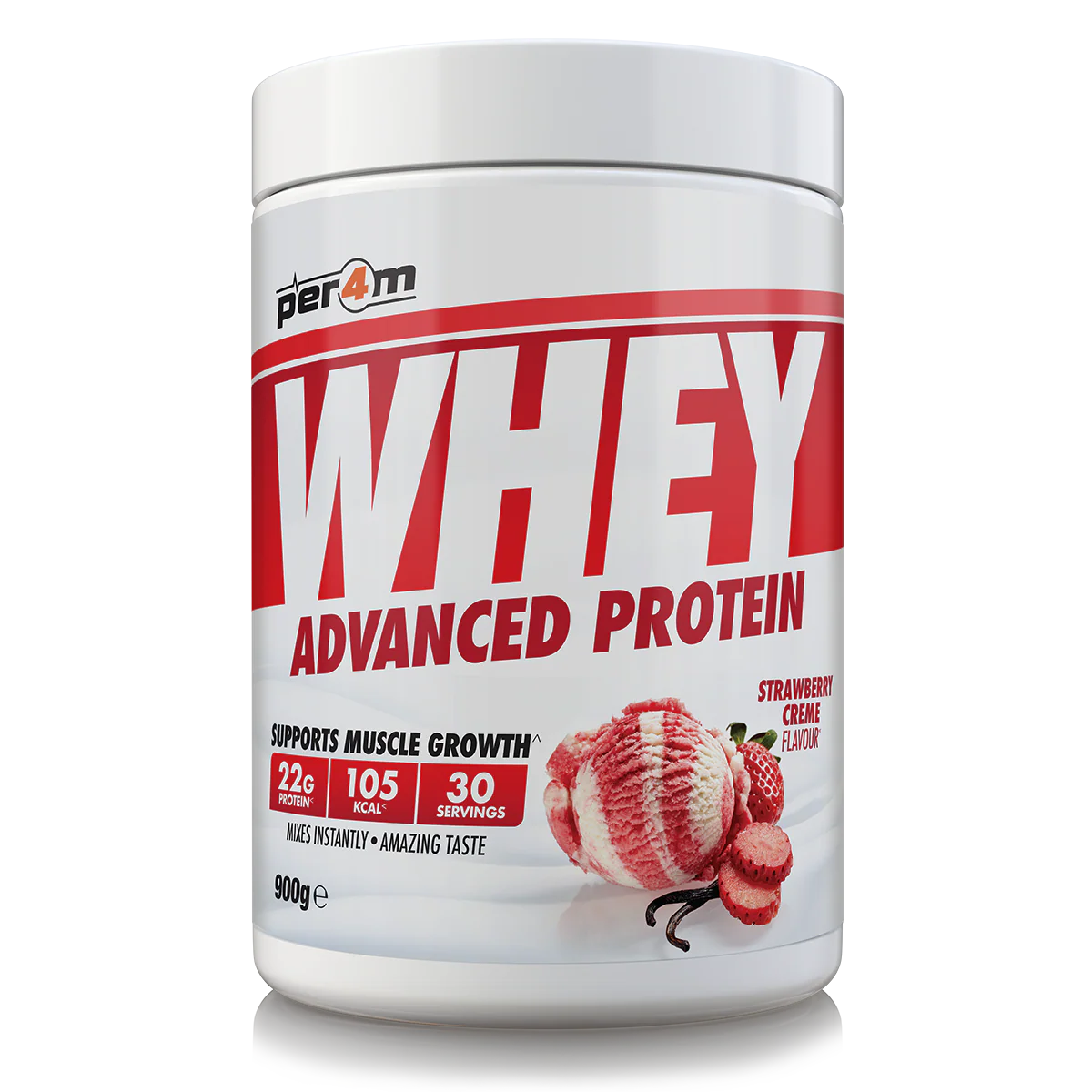 Per4m Advanced Whey Protein 900g Strawberry Creme