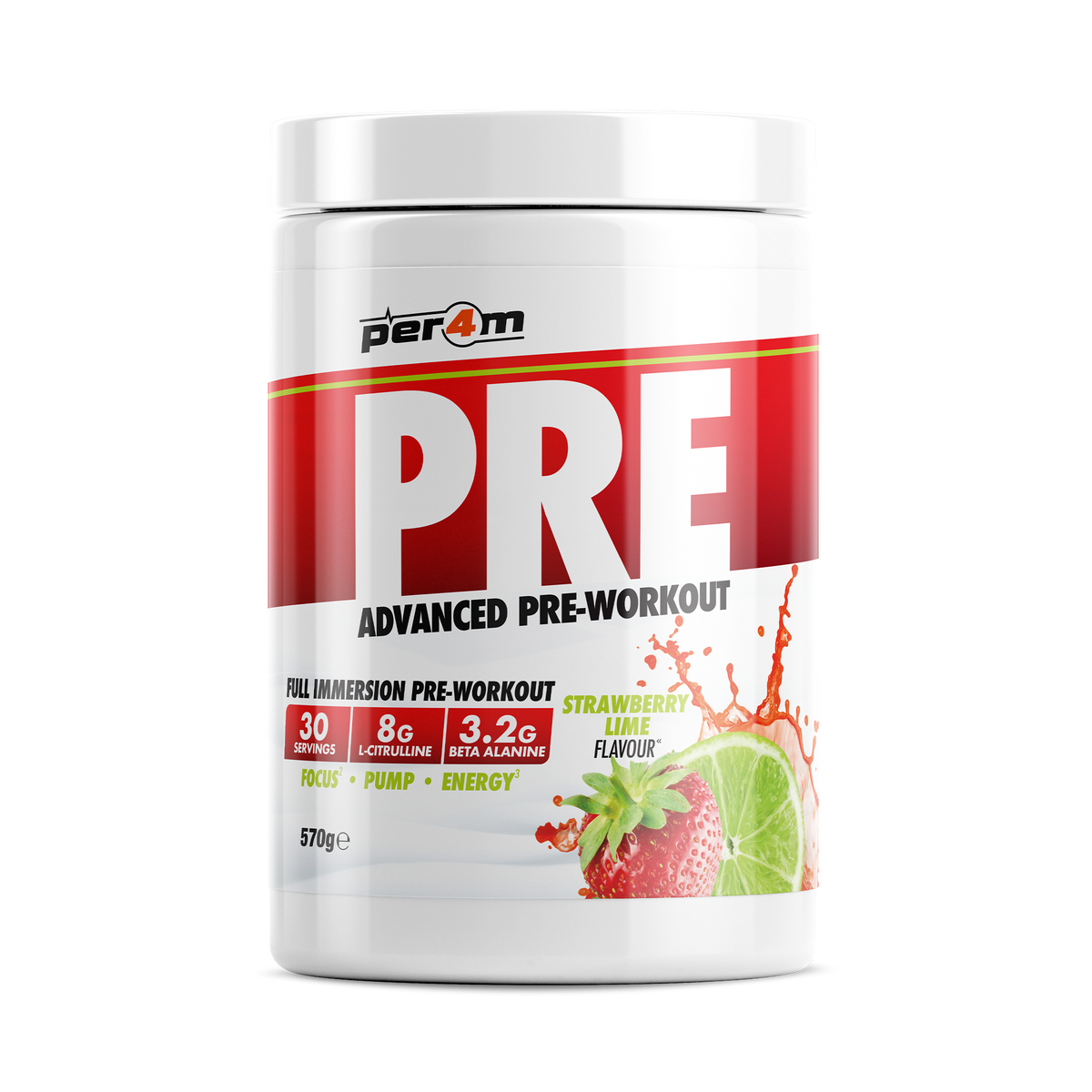 Per4m Pre 570g - Strawberry Lime