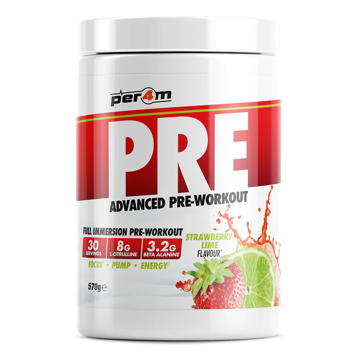 Per4m Pre 570g Strawberry Lime