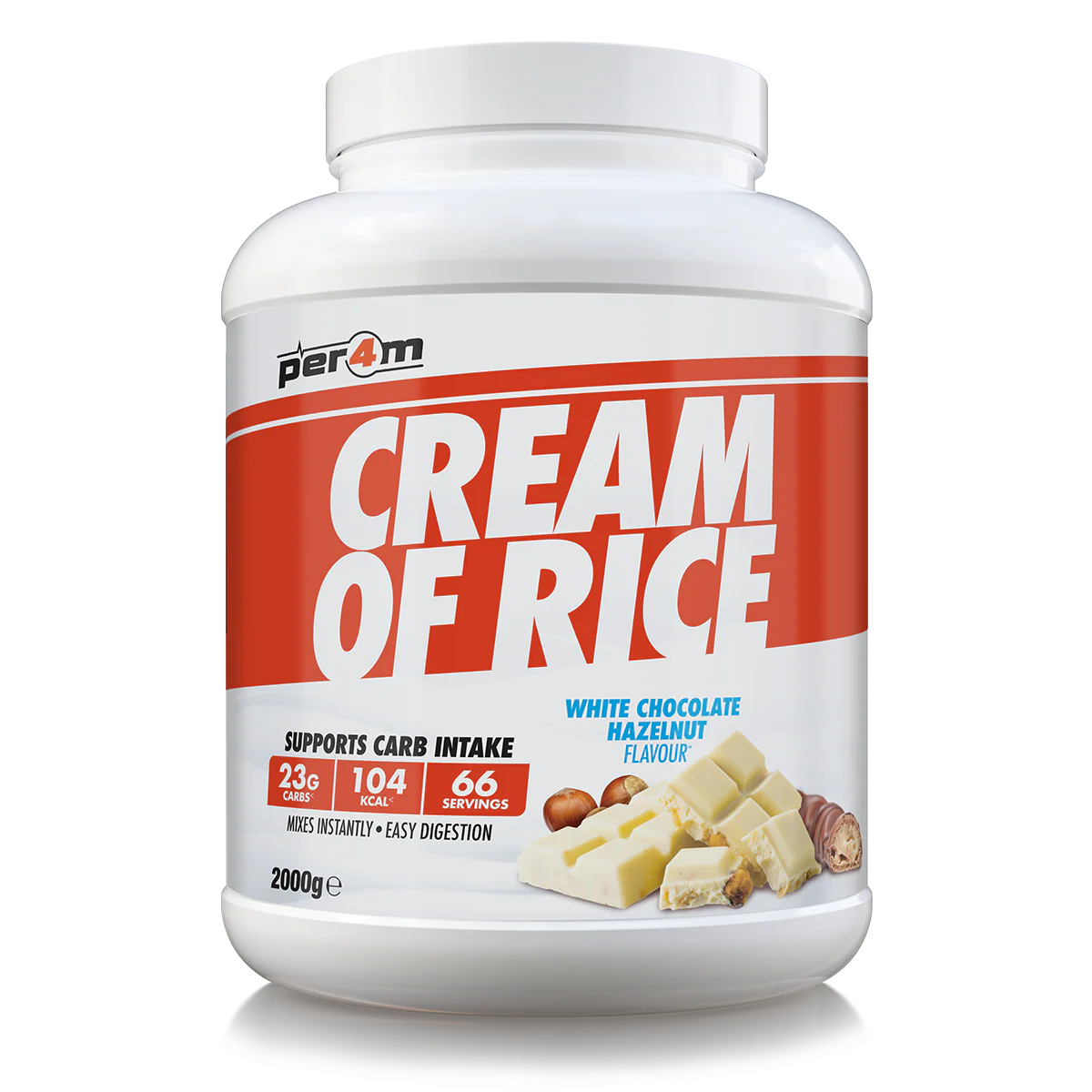 Per4m Cream of Rice 2kg White Chocolate Hazelnut