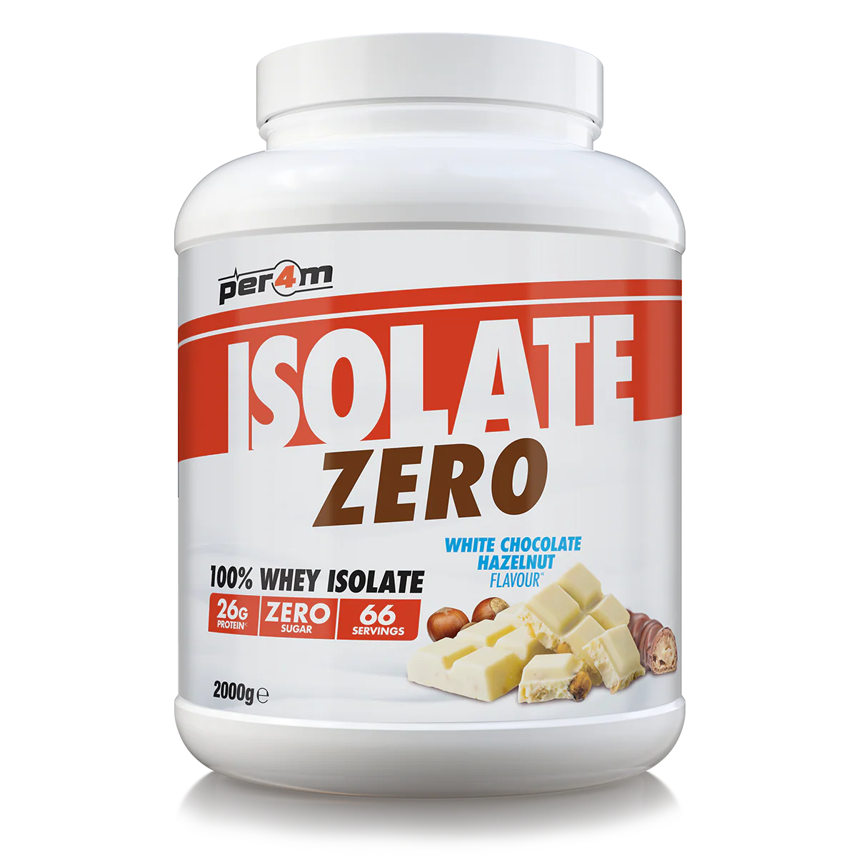 Per4m Isolate Zero 2kg White Chocolate Hazelnut