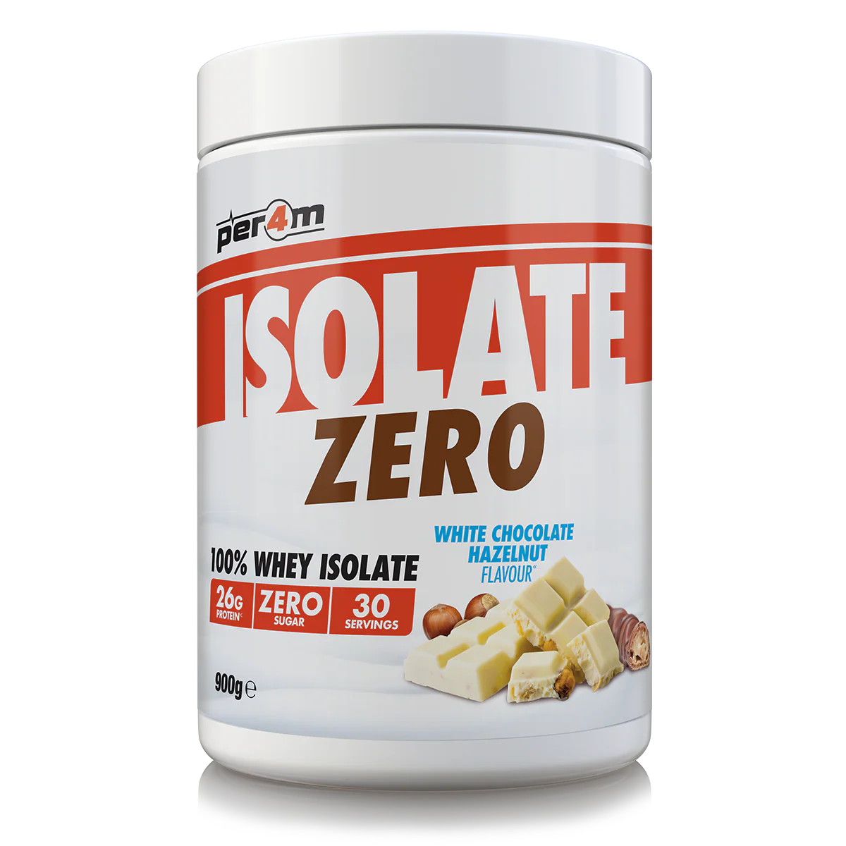 Per4m Isolate Zero 900g White Chocolate Hazlenut