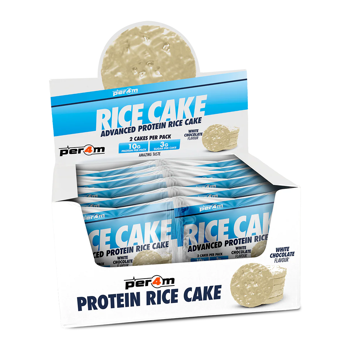 Per4m Rice Cake 12x64g White Chocolate